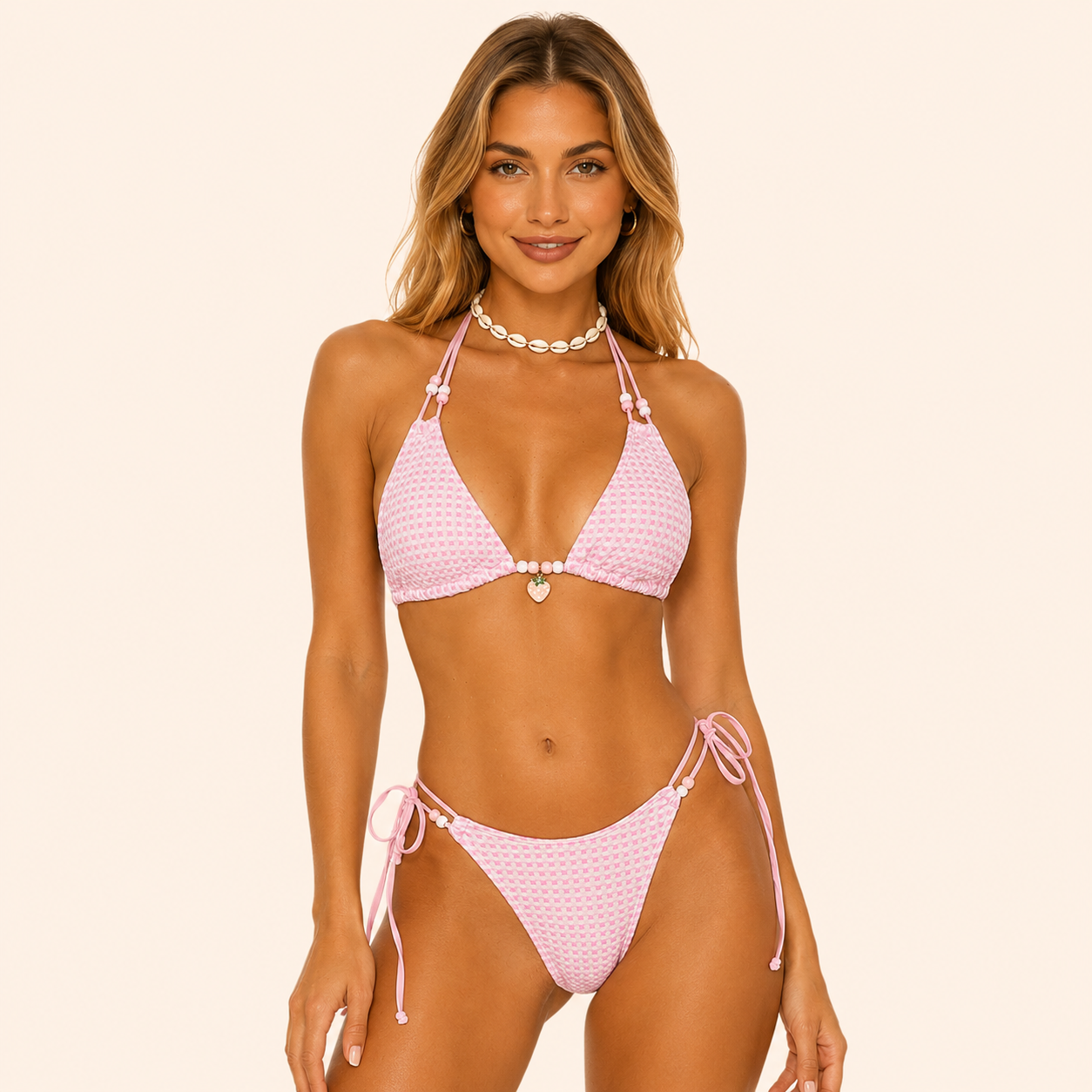 Plaid Halter Bikini