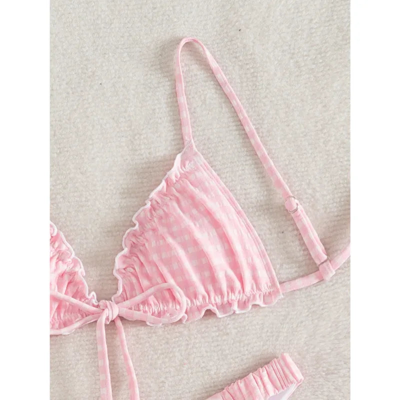 2026 Sexy Bikinis Pink Swimsuits Women Swimwear Push Up Female Beach Swim Wear Bathing Suits Brazilian Bikini Set Pool Bather