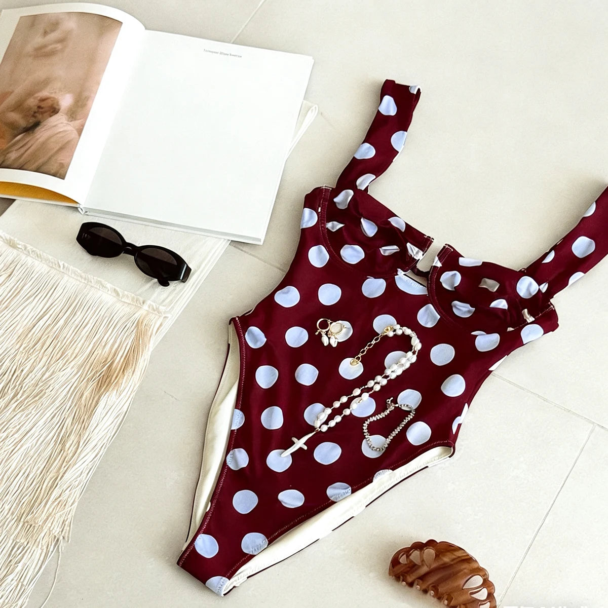 Push Up 2026 Sexy Women One Piece Swimsuit Swimwear Female Biquini Dot Monokini Swimming Suit High Waist Bathing Suit Beachwear