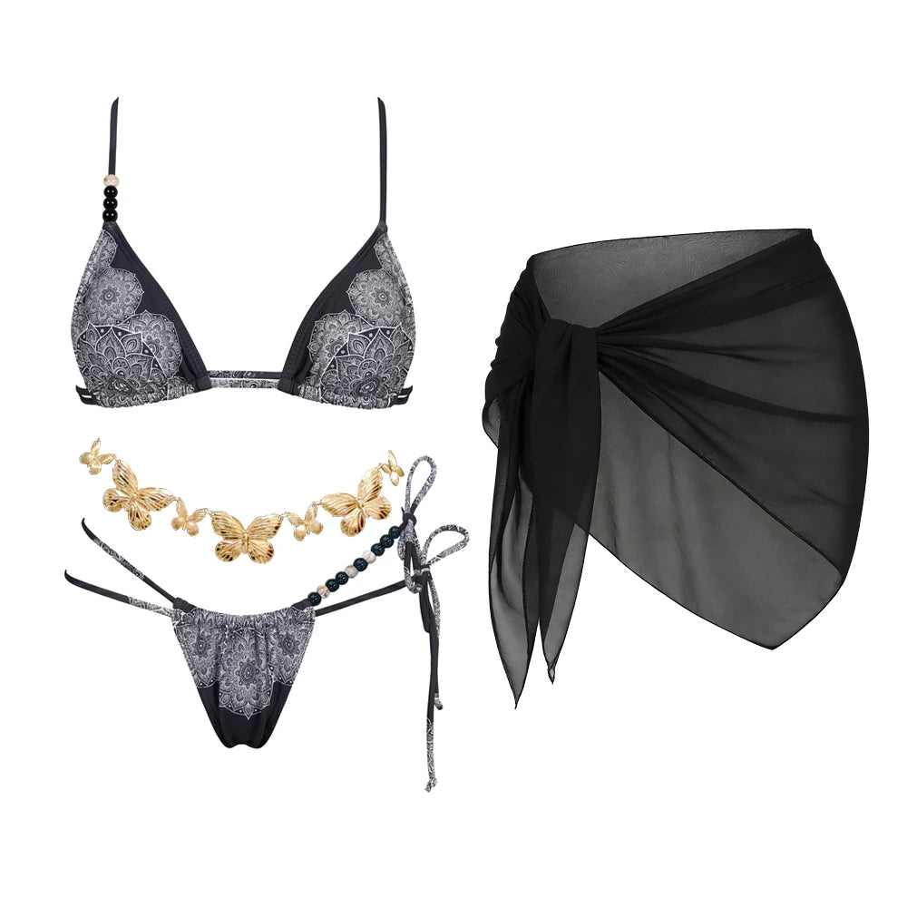 Pearl Tide String Bikini Set