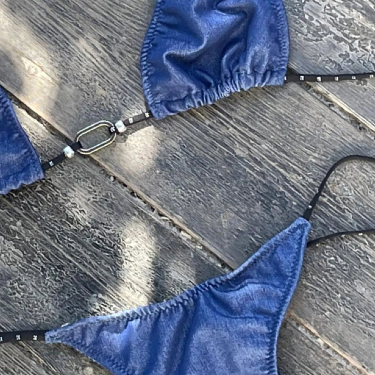Sexy Bead Bikini Swimsuit Swimwear Swimsuits Halter Bathing Suits High Leg Two-Piece Suits Beachwear Biquini