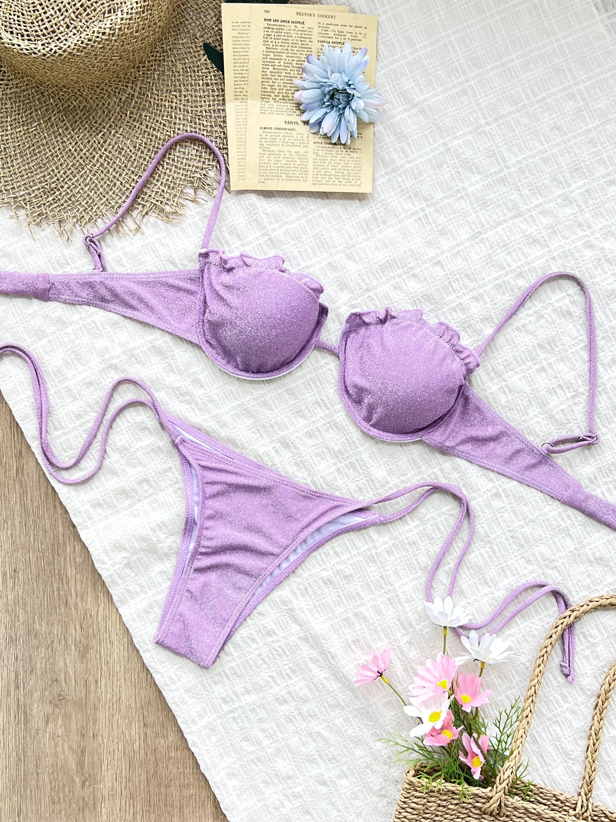 Purple Metal Ring Bikini