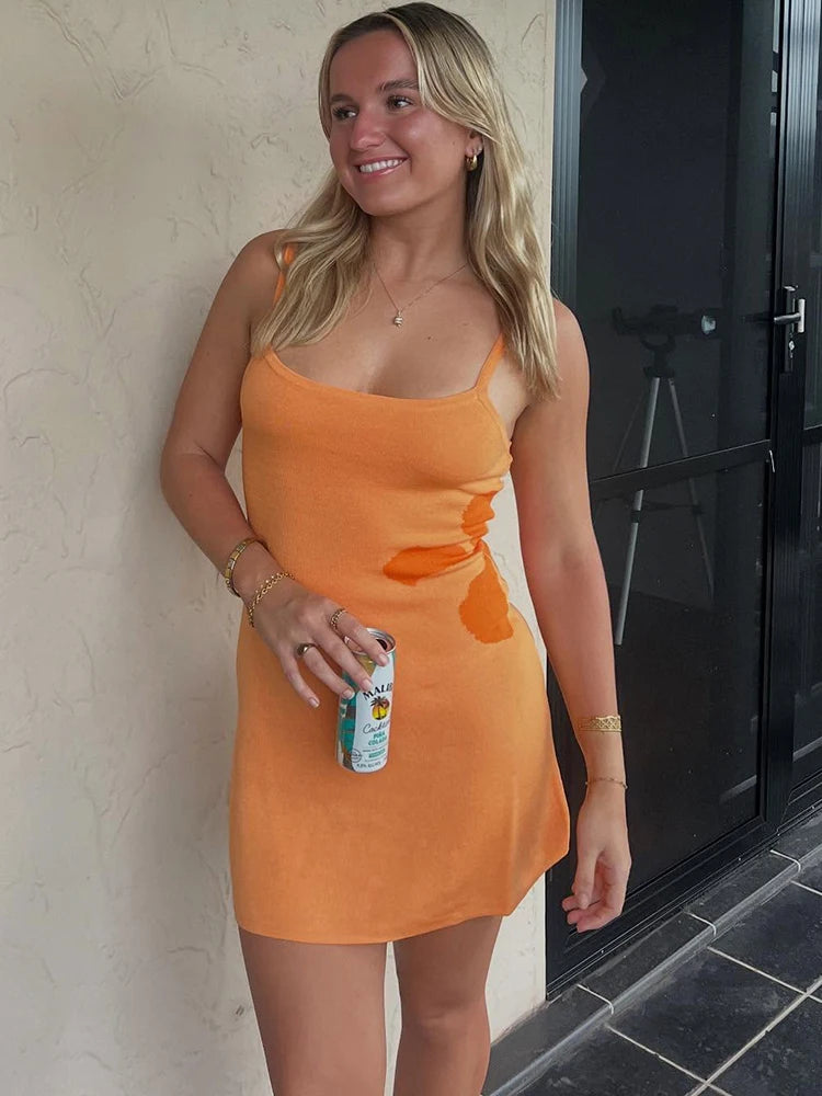 Backless Beach Mini Dress