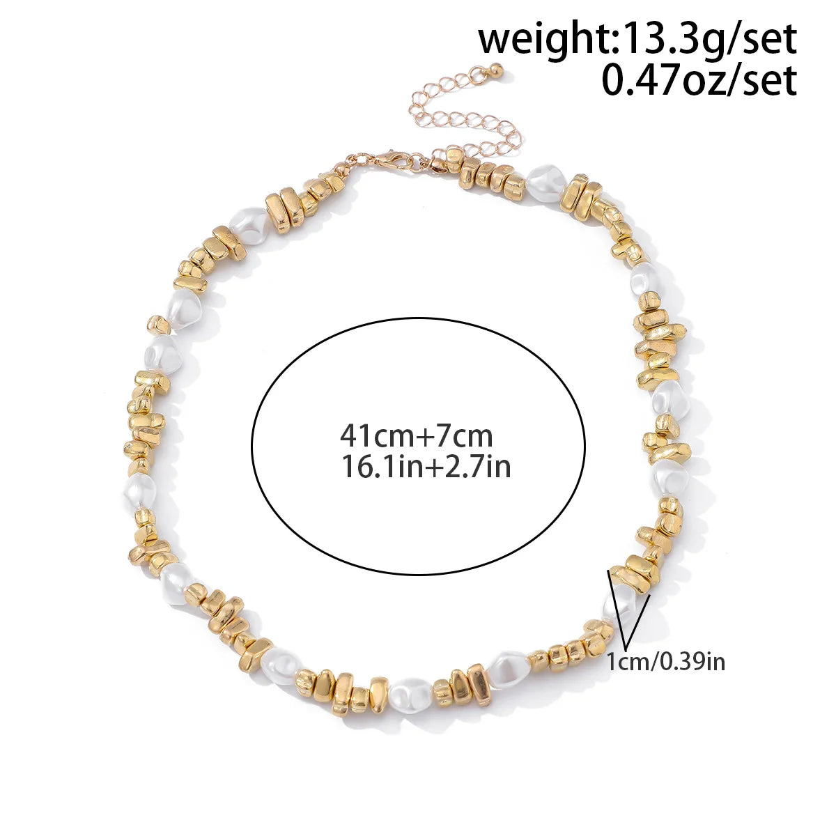 Retro Imitation Pearl Woven Collarbone Necklace