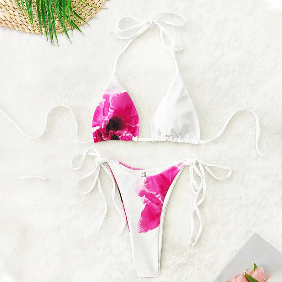Para Praia Sexy Brazilian Bikini 3-Piece Set with Long Beach Dress