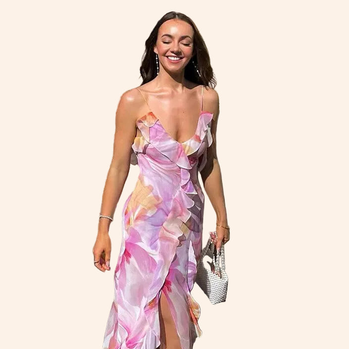 nibber Flower Print Dress