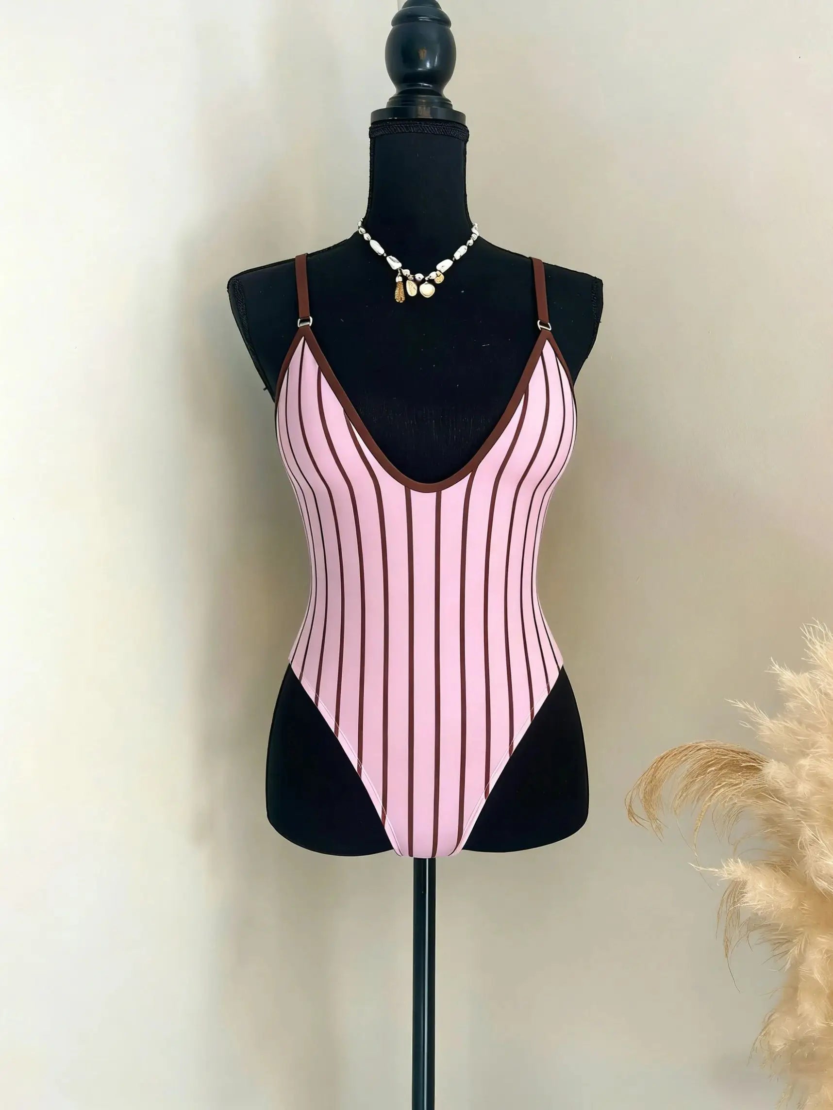Print Deep V Neck One Piece Swimsuit Women Swimwear Bodysuit Monokini High Leg Swim Suit Bathing Suit Beachwear
