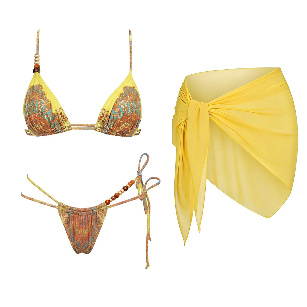 Pearl Tide String Bikini Set