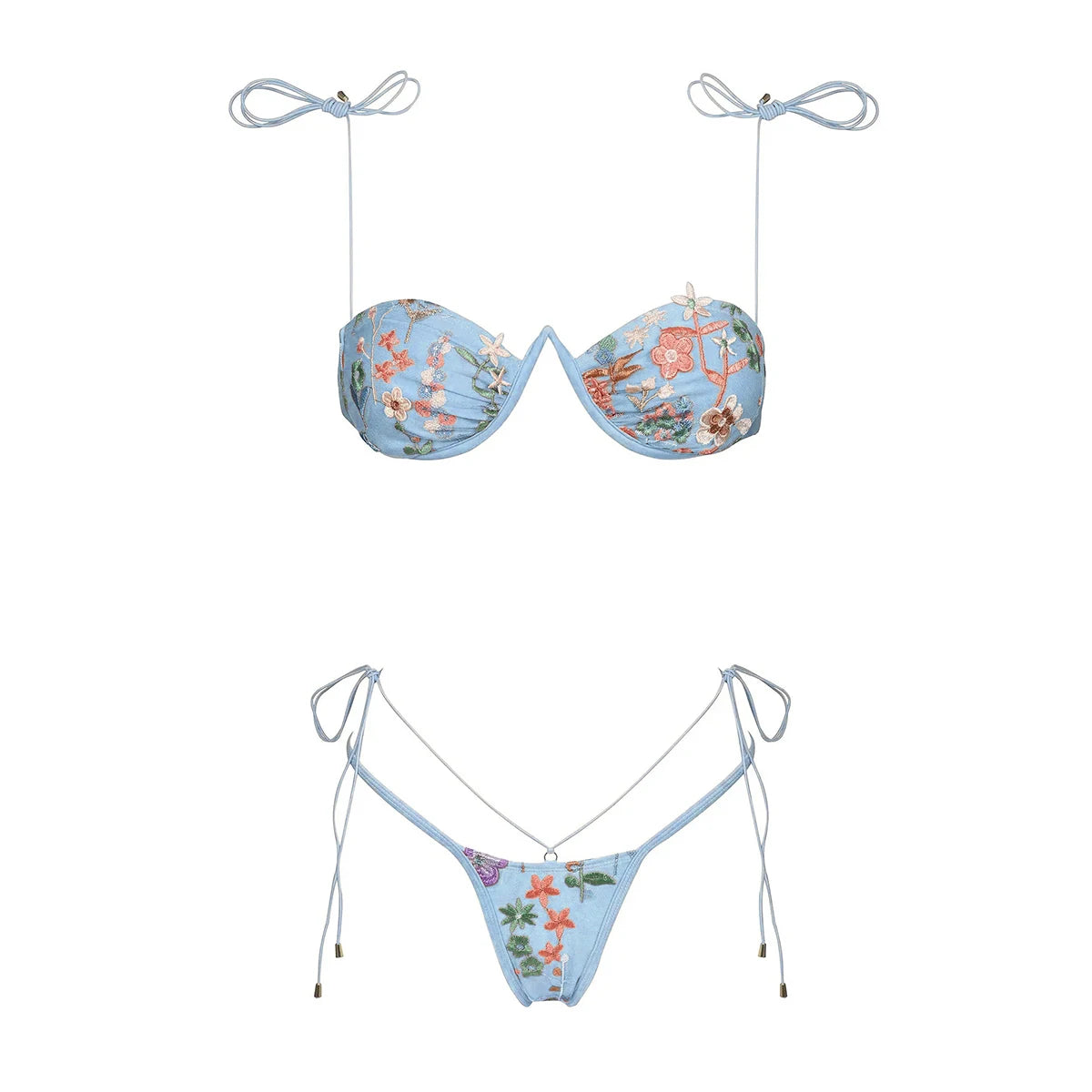Push-Up Floral Bikini Set