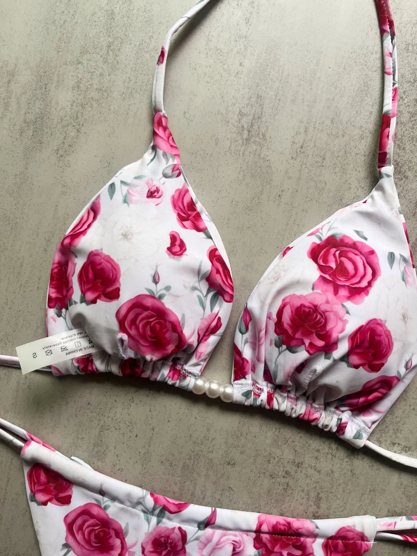 Micro Bikini 2026 Swimwear Women Swimsuit Sexy luxury Brazilian Bikini Set Halter Print Biquini Push Up Pearl Beachwear Female