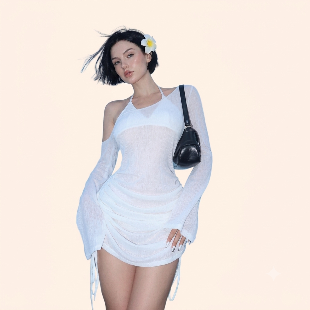 Skye Ruched Mini Dress