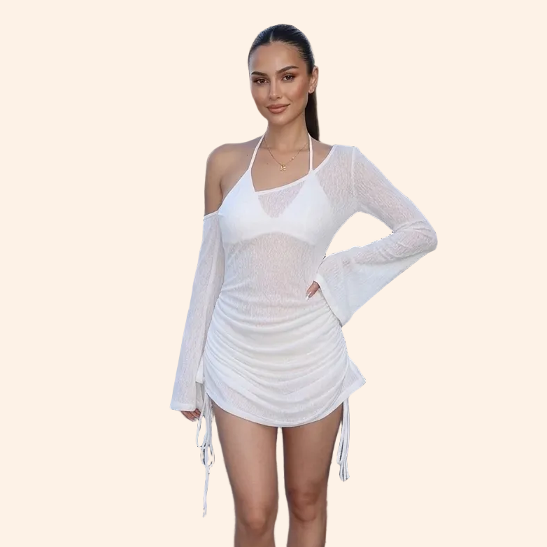 Mira Lace-Up Mini Dress