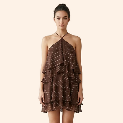 Ruffle Dot Mini Dress