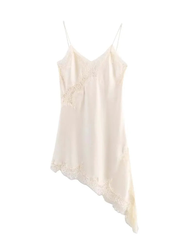 Sexy V-Neck Lace Halter Dress