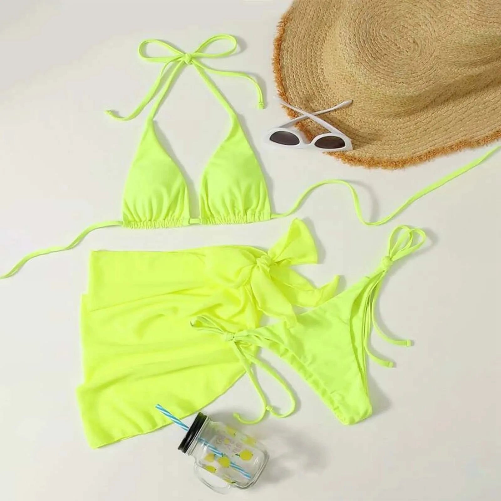 White Print Bikini