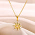Trobicana Stainless Steel Geometric Sunflower Pendant Necklace - image 23