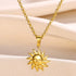 Trobicana Stainless Steel Geometric Sunflower Pendant Necklace - image 20