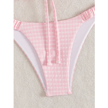 2026 Sexy Bikinis Pink Swimsuits Women Swimwear Push Up Female Beach Swim Wear Bathing Suits Brazilian Bikini Set Pool Bather