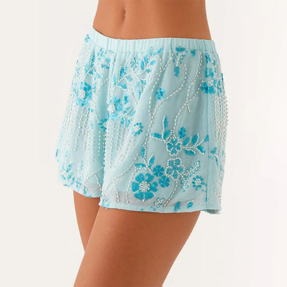 Sequin Bead Mini Skirt