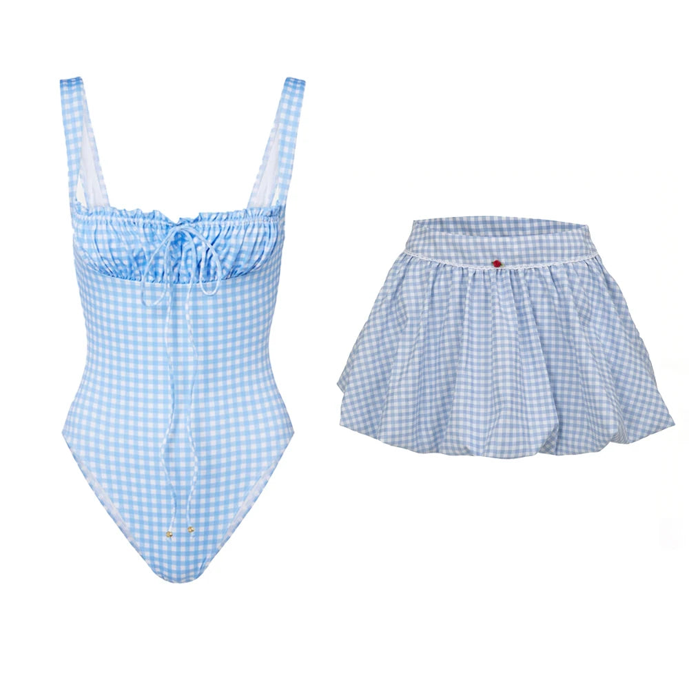 Bandeau Skirted One-Piece