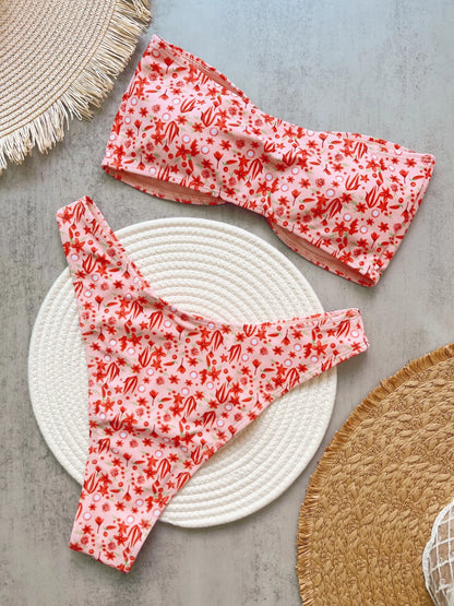 Strapless Print Bikini