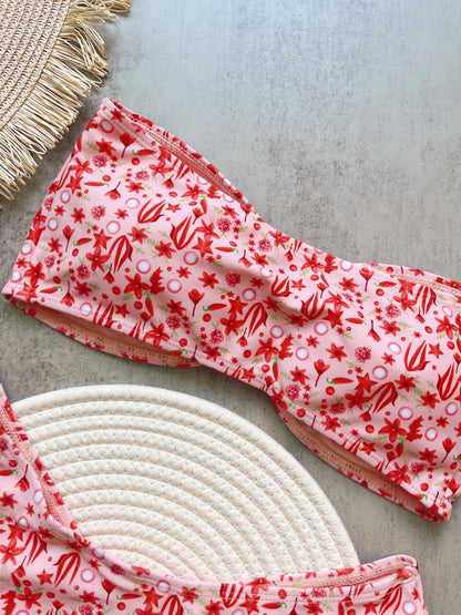 Strapless Print Bikini