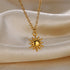Trobicana Stainless Steel Geometric Sunflower Pendant Necklace - image 13