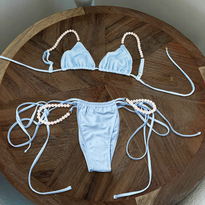 Sexy Swimsuit Bikini Swimwear Swimsuit Women Separates Swimwear Two Piece Side Straps Swimsuit Bathing Suit