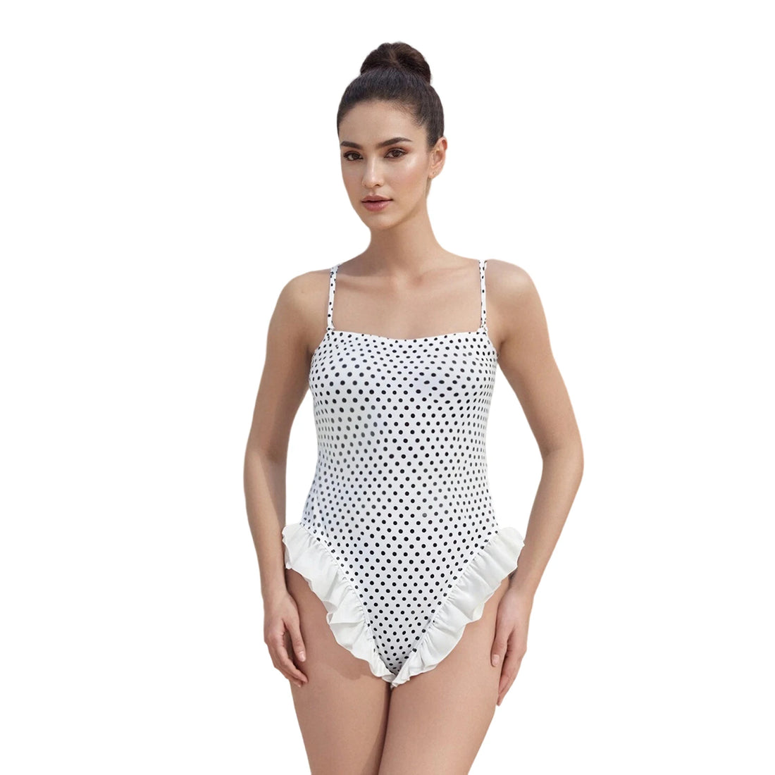 Ruffle Cut-Out One-Piece