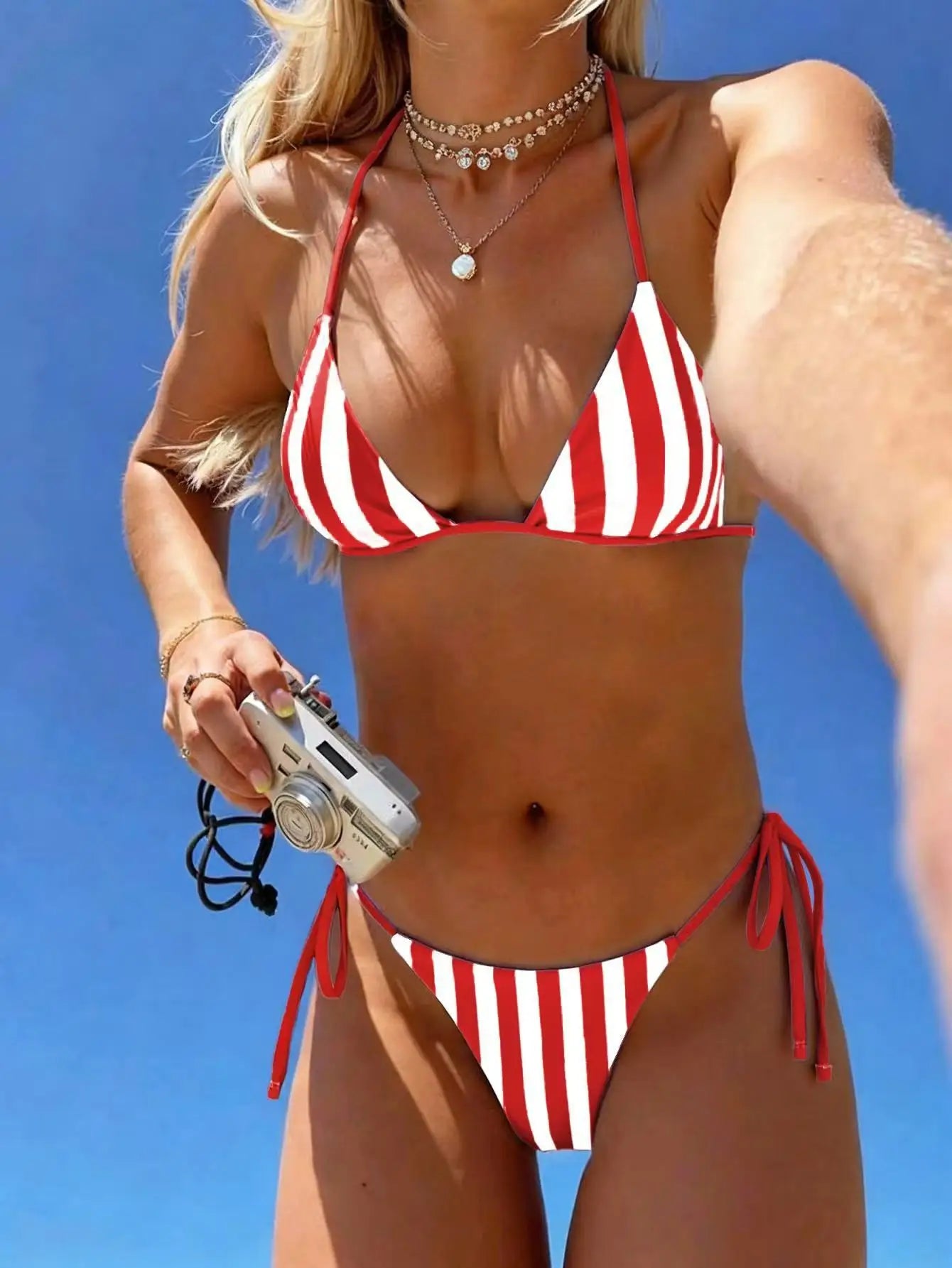 2026 Sexy Bikinis Striped Swimsuits Women Swimwear Push Up Female Beach Swim Wear Bathing Suits Brazilian Bikini Set Pool Bather