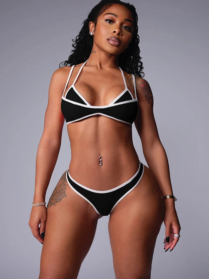 Patchwork Bikini Set