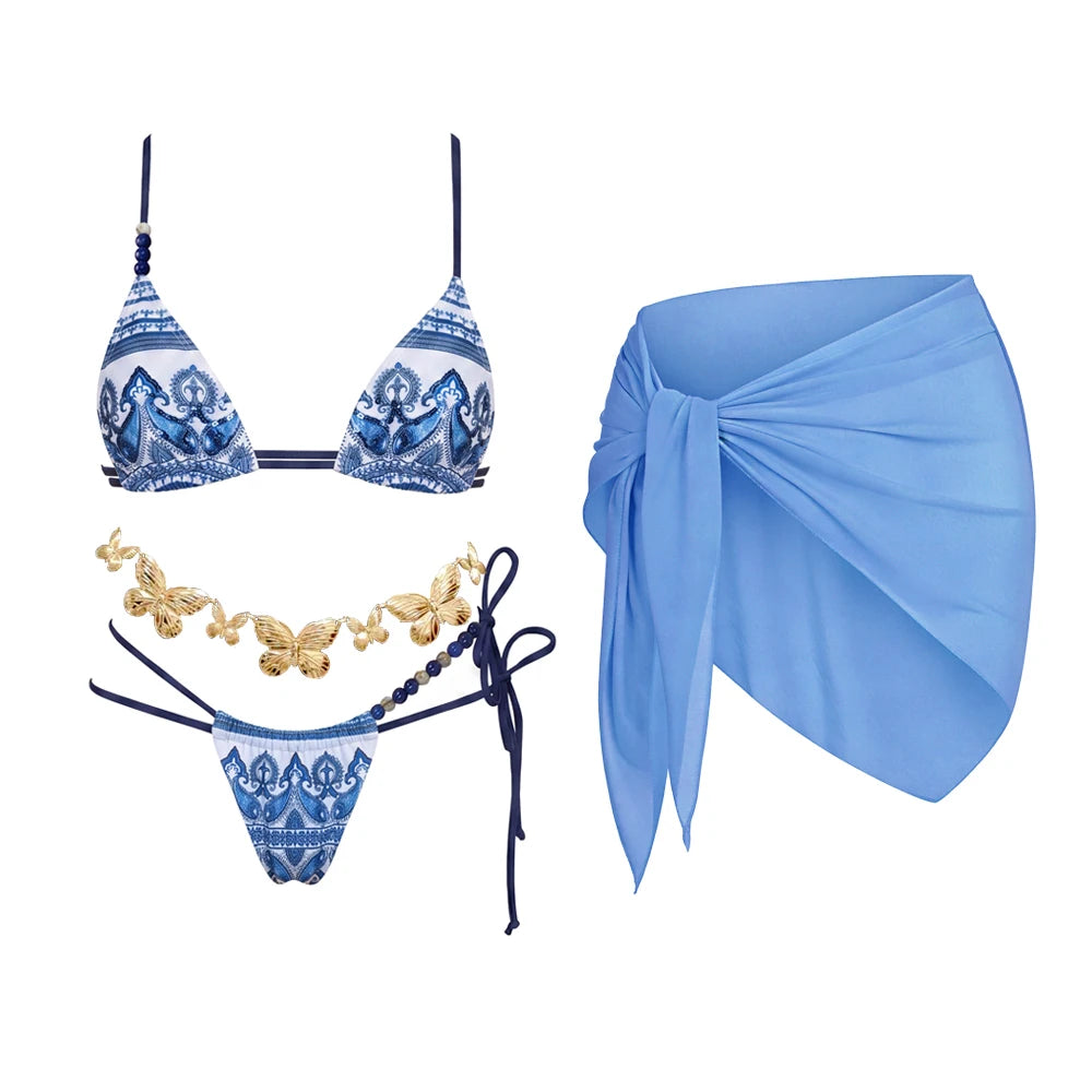 Pearl Tide String Bikini Set