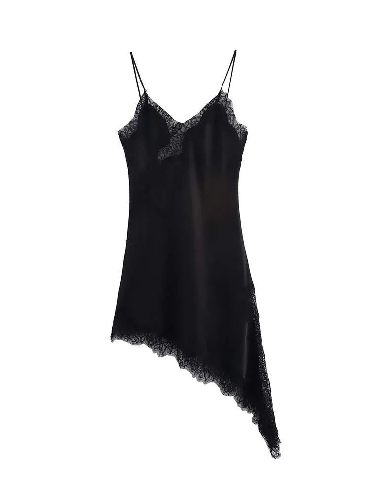 Sexy V-Neck Lace Halter Dress