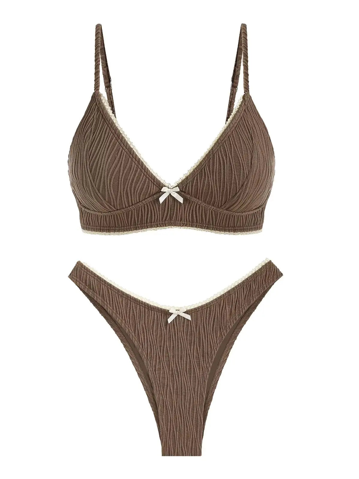 Textured Bow Bikini