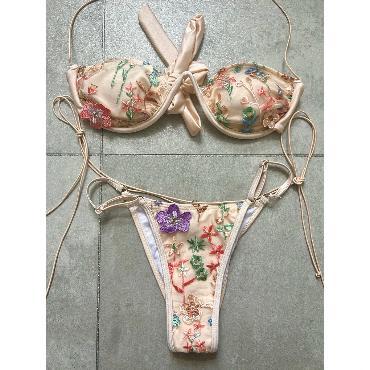Push-Up Floral Bikini Set