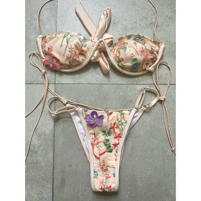 Push-Up Floral Bikini Set
