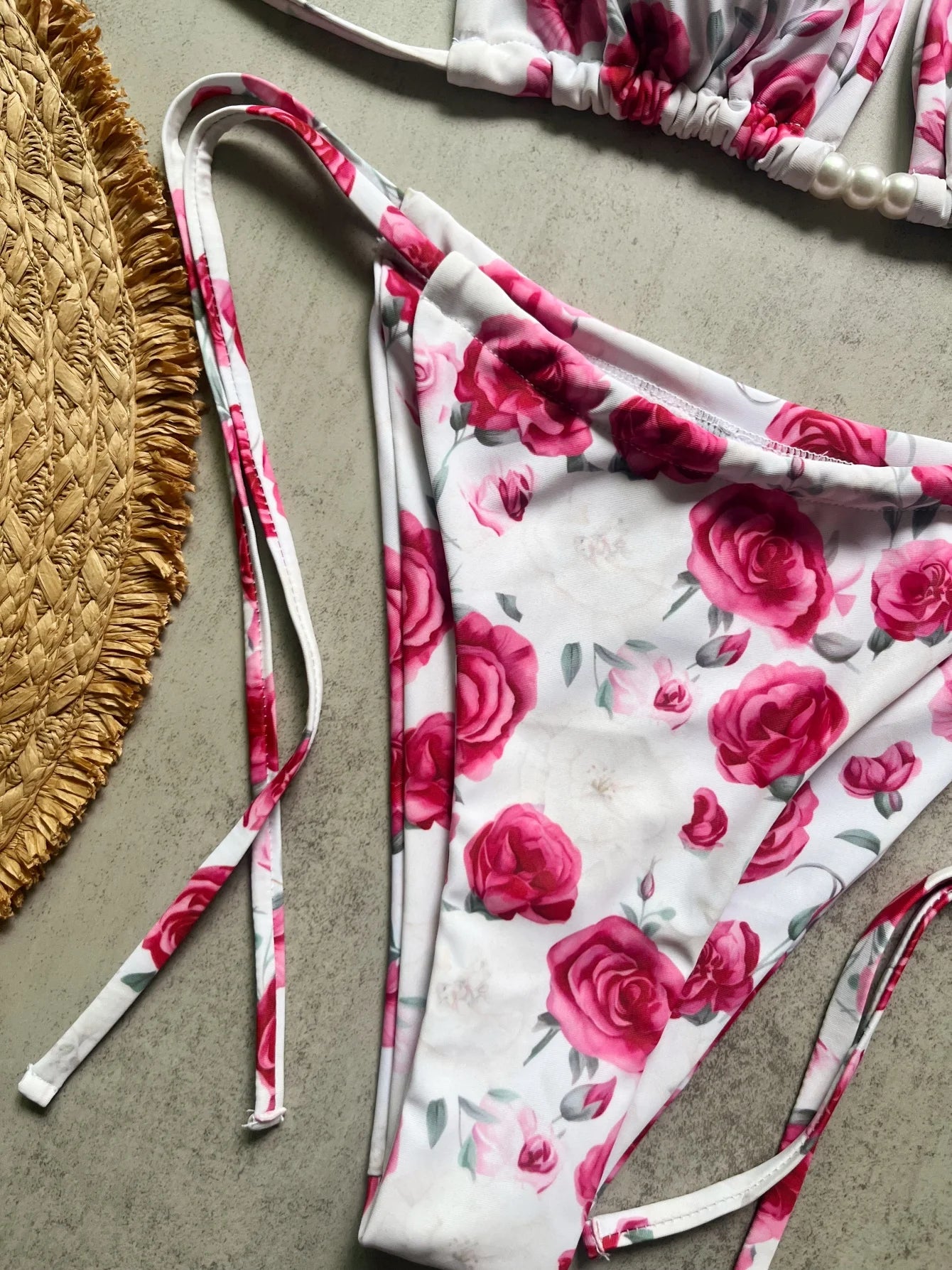 Micro Bikini 2026 Swimwear Women Swimsuit Sexy luxury Brazilian Bikini Set Halter Print Biquini Push Up Pearl Beachwear Female