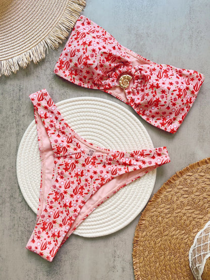 Strapless Print Bikini