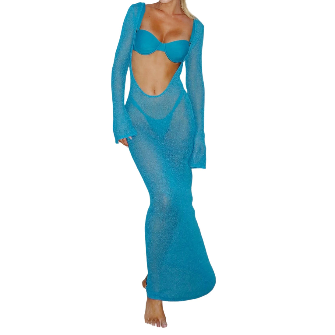 Sheer Coast Maxi Cover-Up