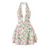 French Dot Halter Mini Dress