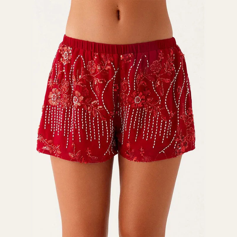 Sequin Bead Mini Skirt
