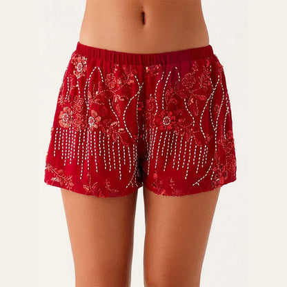 Sequin Bead Mini Skirt