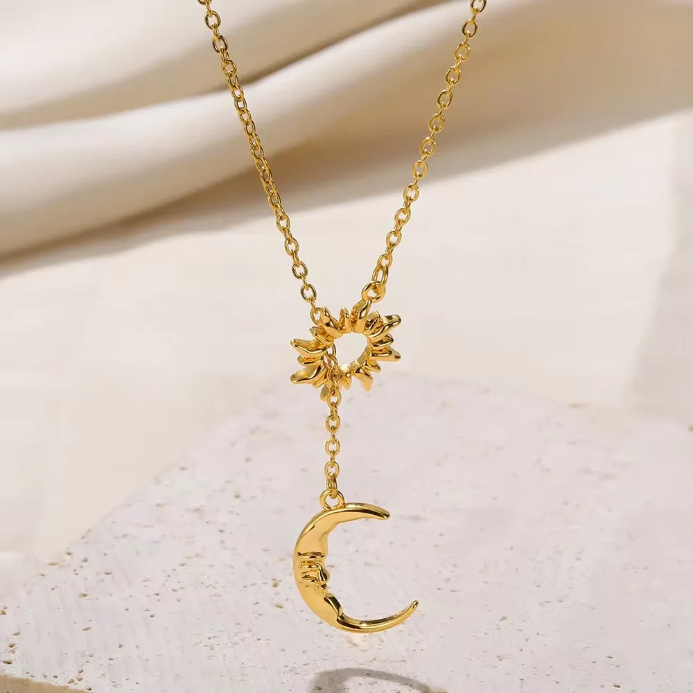 Trobicana Stainless Steel Geometric Sunflower Pendant Necklace - image 19