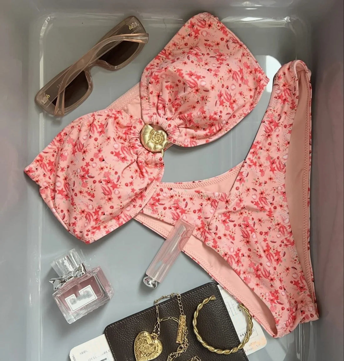 Strapless Print Bikini