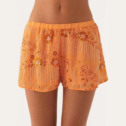 Sequin Bead Mini Skirt