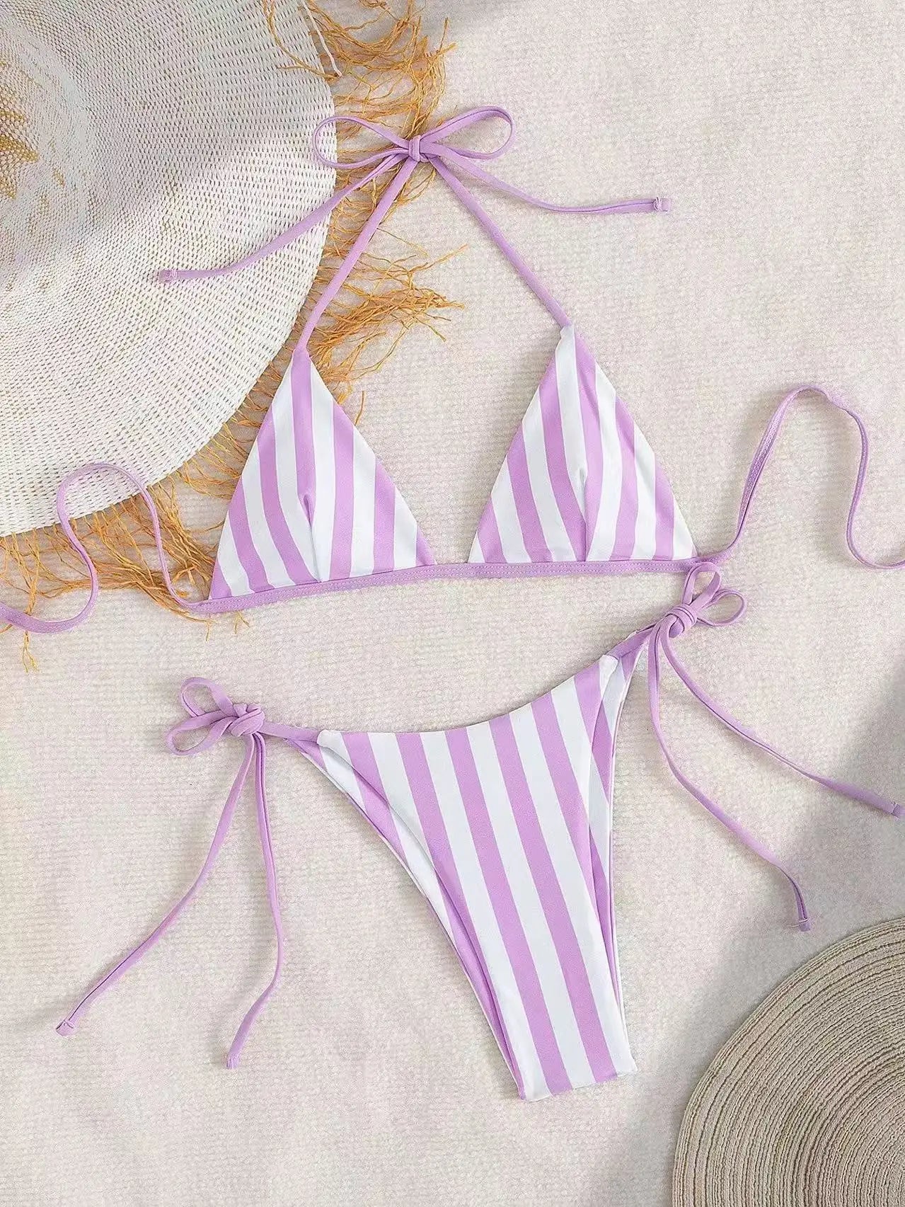 2026 Sexy Bikinis Striped Swimsuits Women Swimwear Push Up Female Beach Swim Wear Bathing Suits Brazilian Bikini Set Pool Bather
