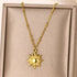 Trobicana Stainless Steel Geometric Sunflower Pendant Necklace - image 28