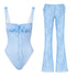 Bandeau Print One-Piece