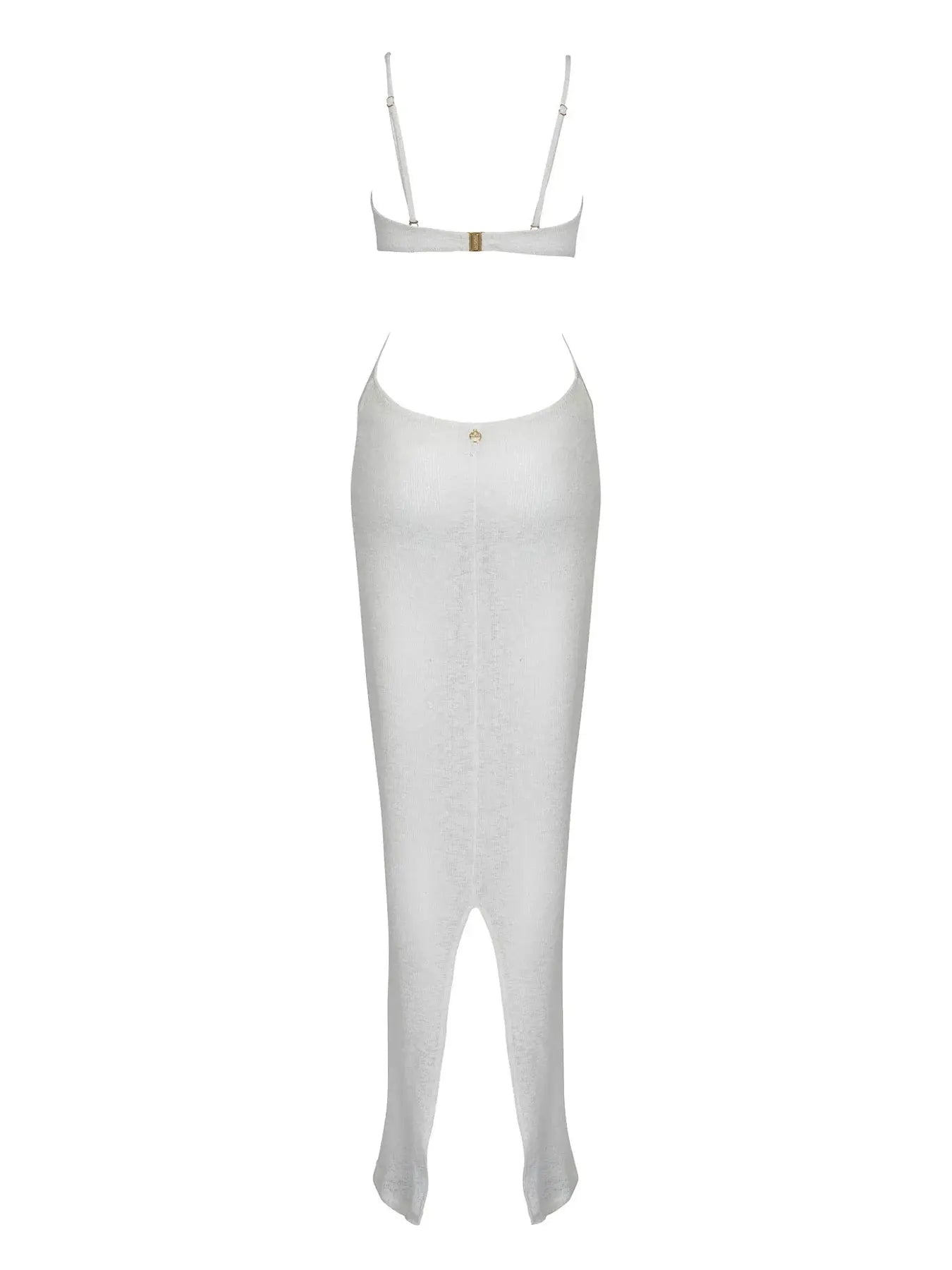 Crochet Cut-Out Halter Dress