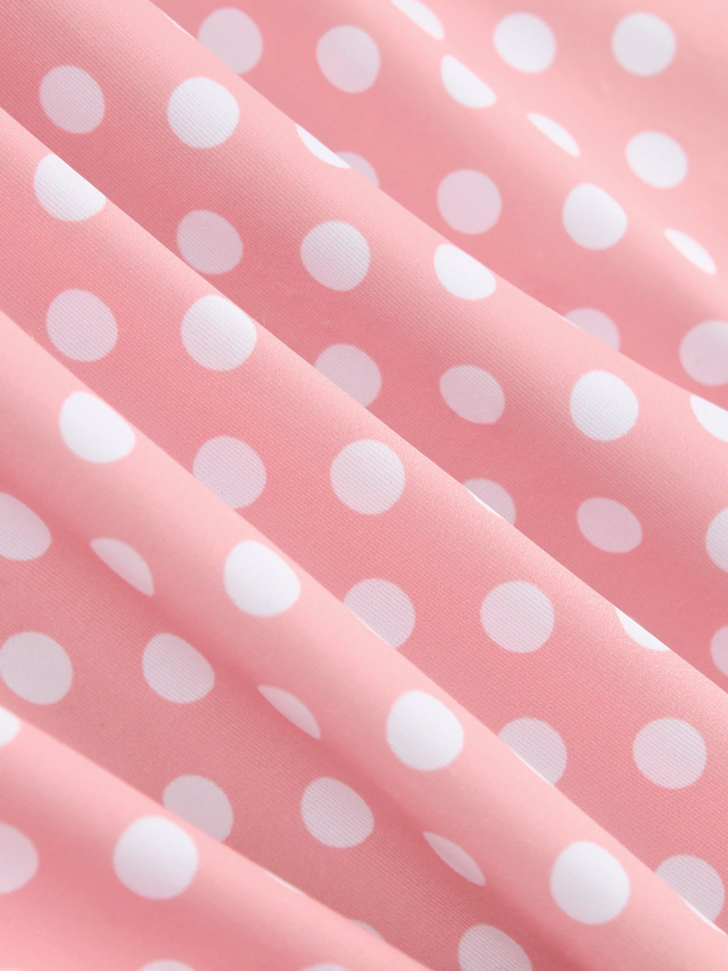 Chic Polka Dot Bikini Set High Cut Swimwear Pink Retro Swimsuit Ruched Top with Side Ties Tropical Vacation Beach Outfit K369